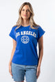 Stella and Gemma Cuff Sleeve T-Shirt Los Angeles Sapphire From BoxHill