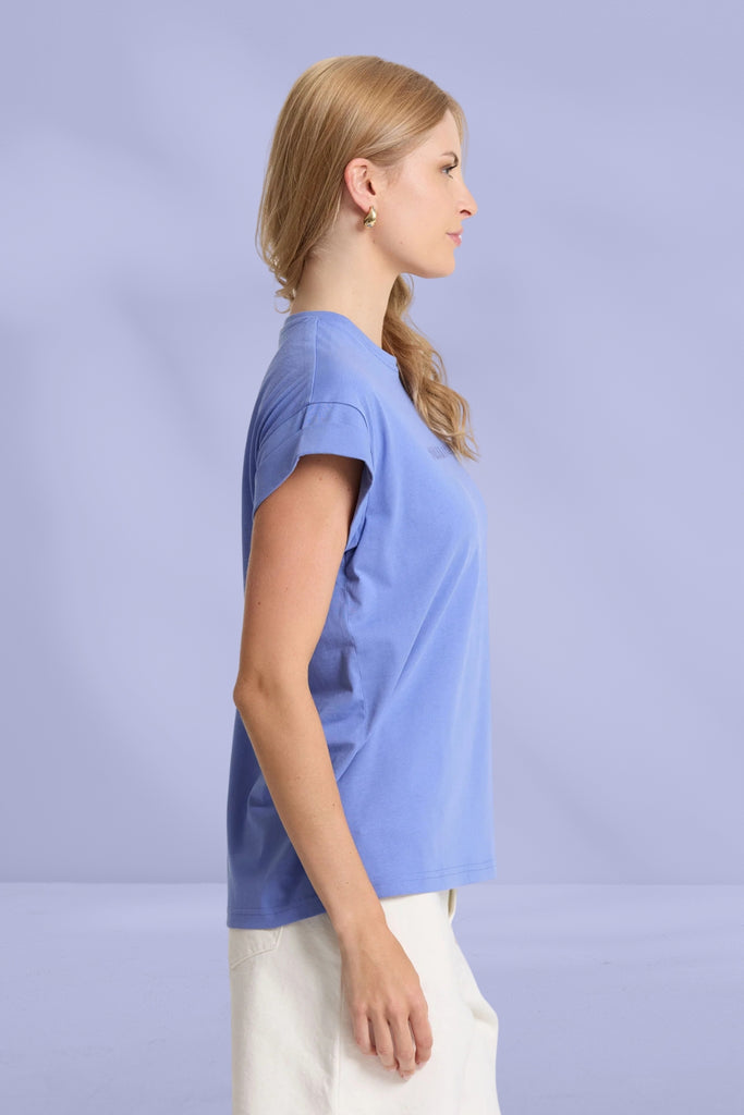 Stella and Gemma Cuff Tee Cornflower From BoxHill