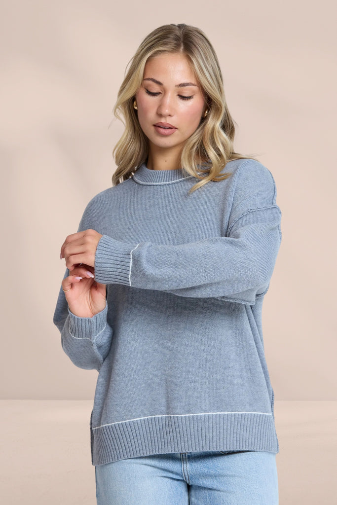 Stella and Gemma Denver Jumper Grey Marle From BoxHill