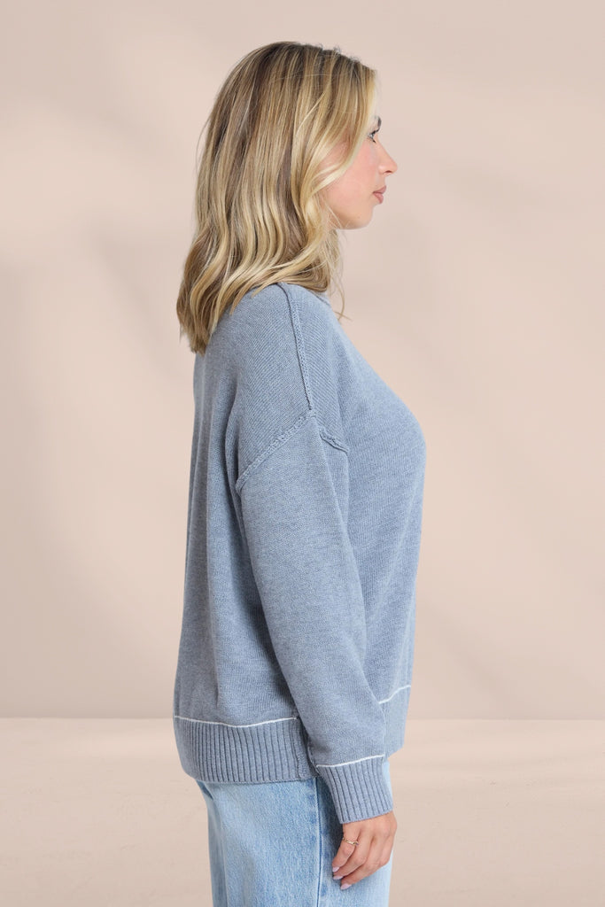 Stella and Gemma Denver Jumper Grey Marle From BoxHill