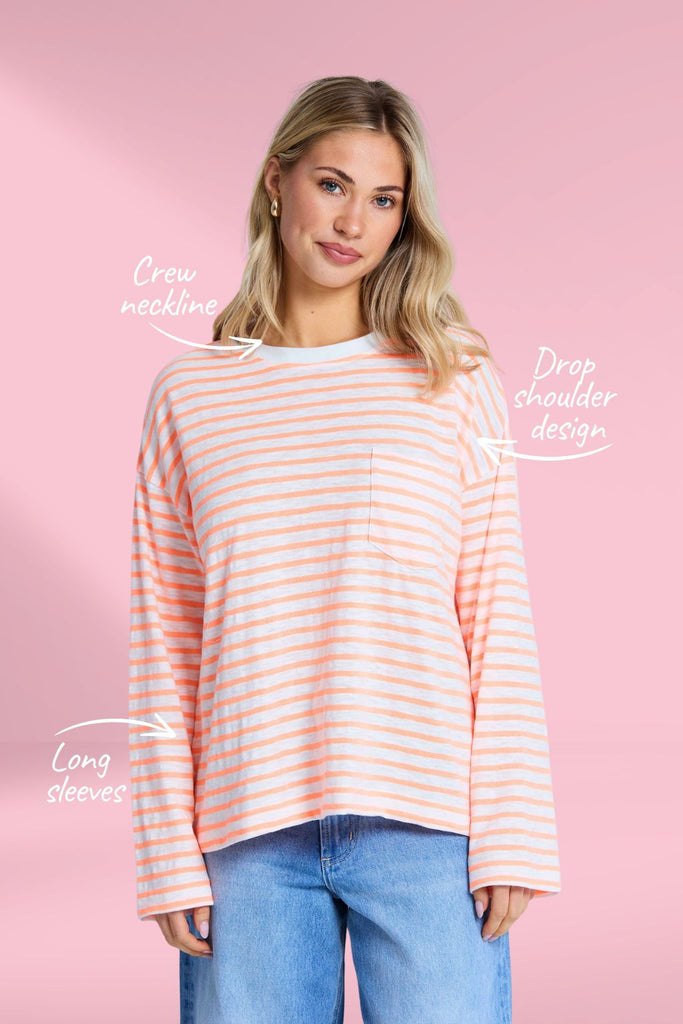 Stella and Gemma Drop Shoulder Tee Glow Track From BoxHill