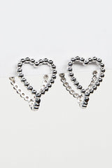 Stella and Gemma Earrings Claw Heart Silver One Size Silver From BoxHill