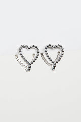 Stella and Gemma Earrings Claw Heart Silver One Size Silver From BoxHill