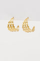 Stella and Gemma Earrings Wide Dot Hoops Gold One Size Gold From BoxHill