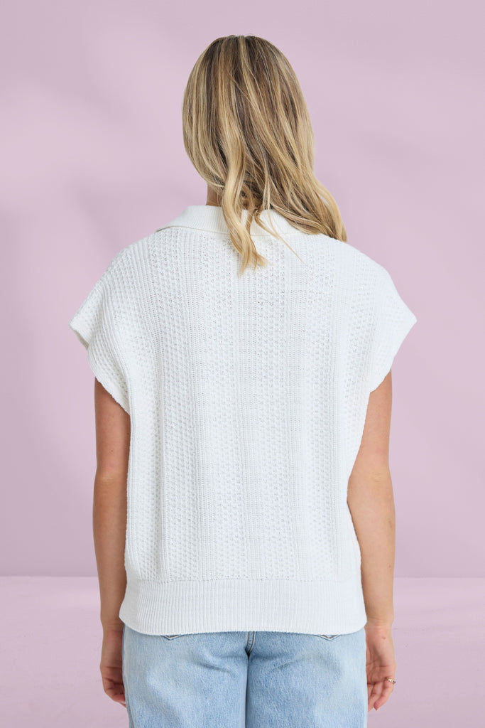 Stella and Gemma Evelyn Vest White From BoxHill