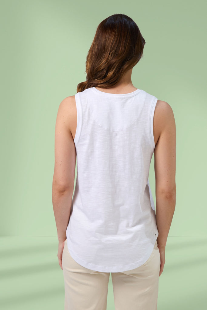 Stella and Gemma Everyday Tank Fez Cross White From BoxHill