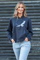 Stella and Gemma Fly High Hoodie Indigo From BoxHill