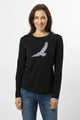 Stella and Gemma Flying High Long Sleeve T-Shirt Black From BoxHill