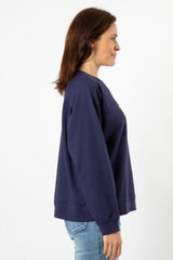 Stella and Gemma Gold Glitter Cross Everyday Sweater Navy From BoxHill