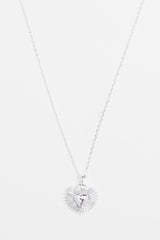 Stella and Gemma Heart And Crown Sunshine Necklace Silver From BoxHill