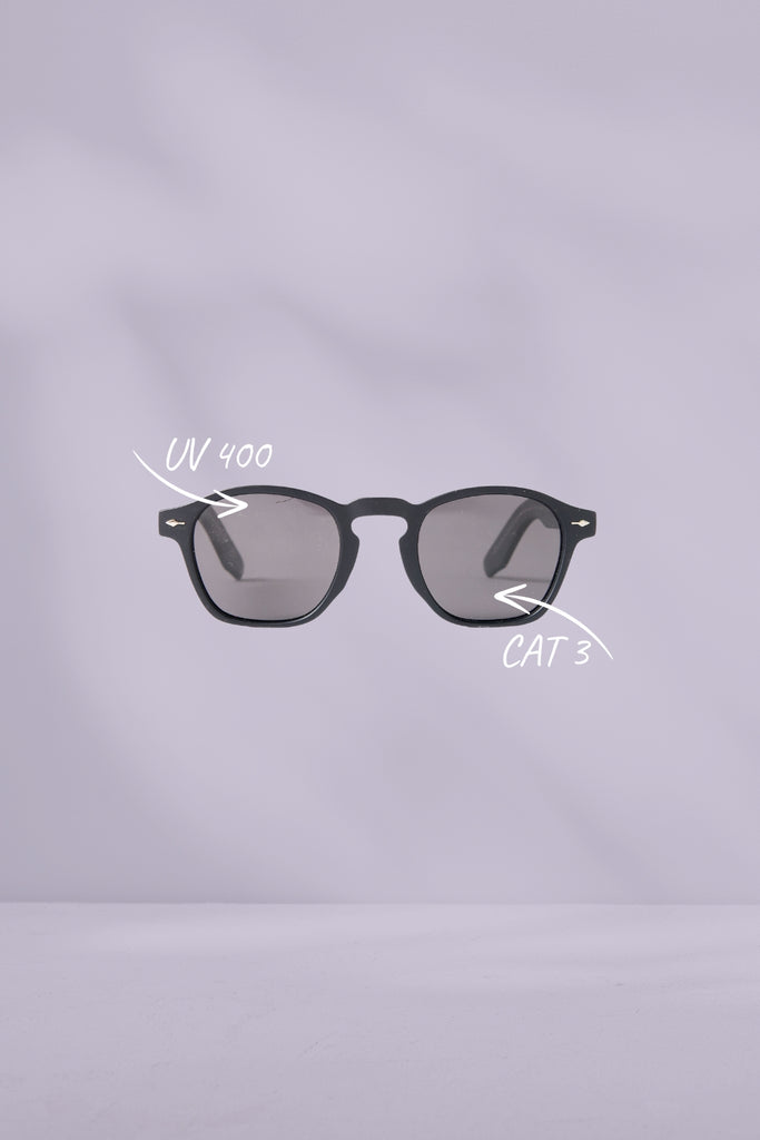 Stella and Gemma High Line Sunglasses Matt Black From BoxHill