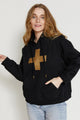 Stella and Gemma Hoodie Black with Gold Glitter From BoxHill