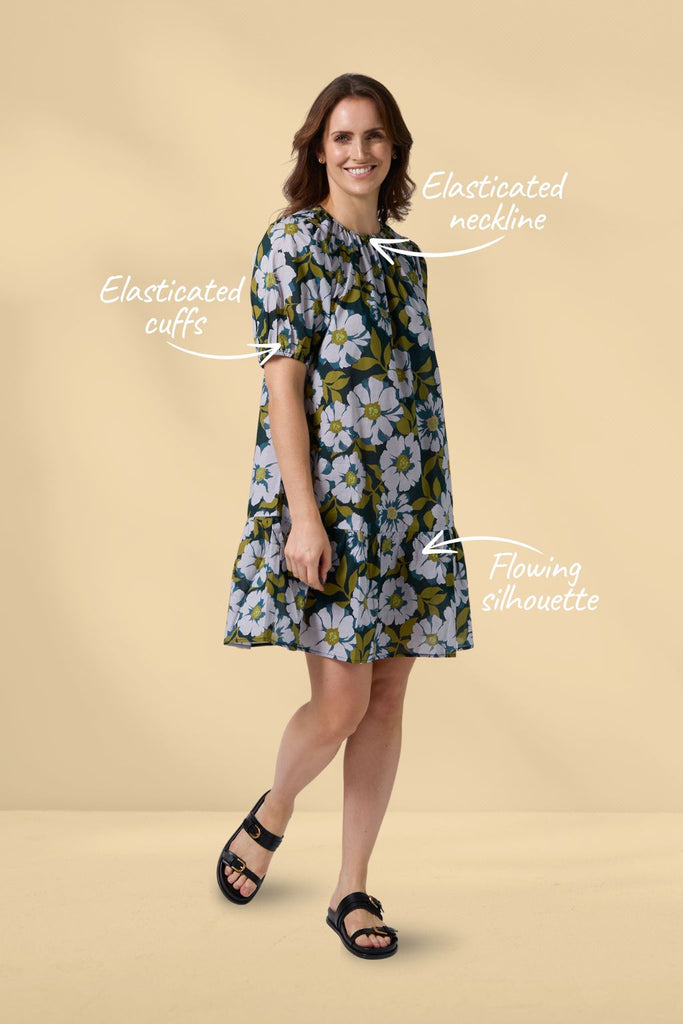 Stella and Gemma Isla Dress Nightfall in Giverny Print From BoxHill