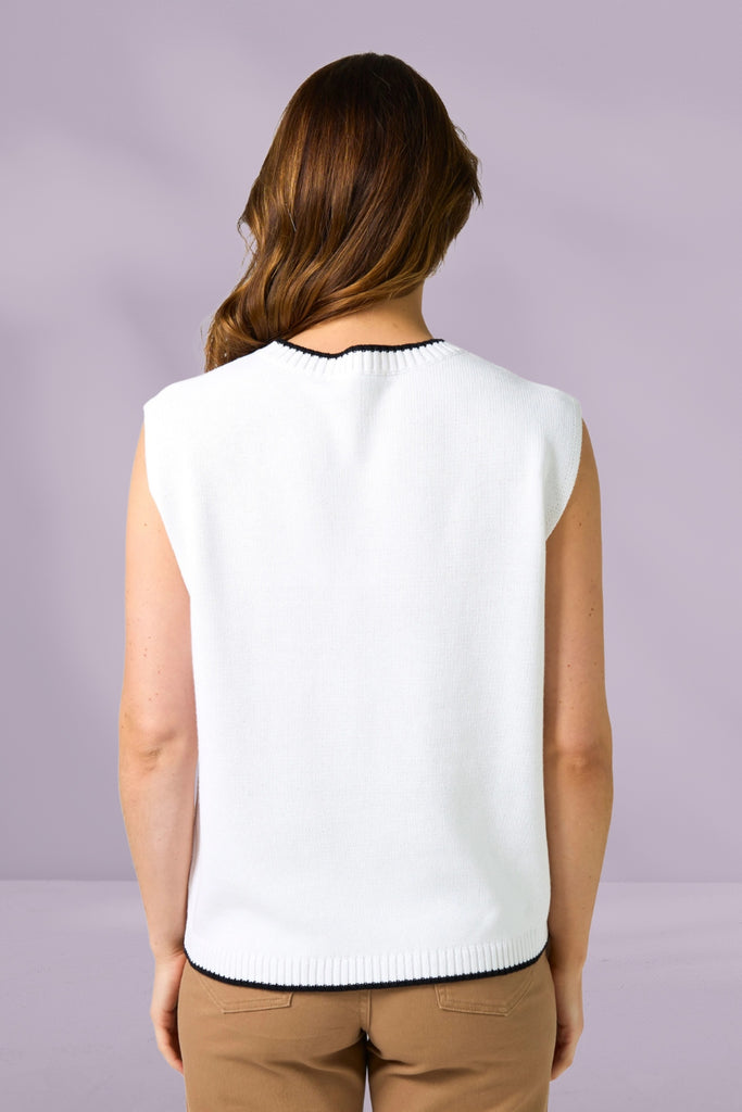 Stella and Gemma Jenni Vest White From BoxHill