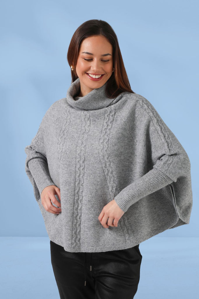 Stella and Gemma Joey Poncho Grey From BoxHill