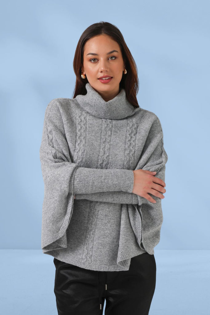 Stella and Gemma Joey Poncho Grey From BoxHill