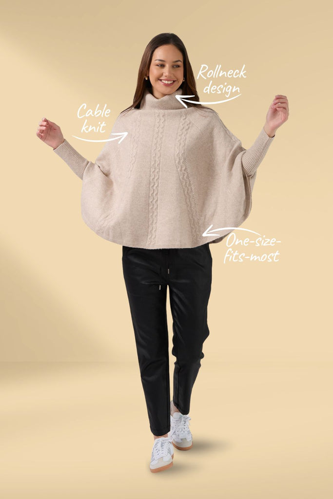 Stella and Gemma Joey Poncho Tan From BoxHill