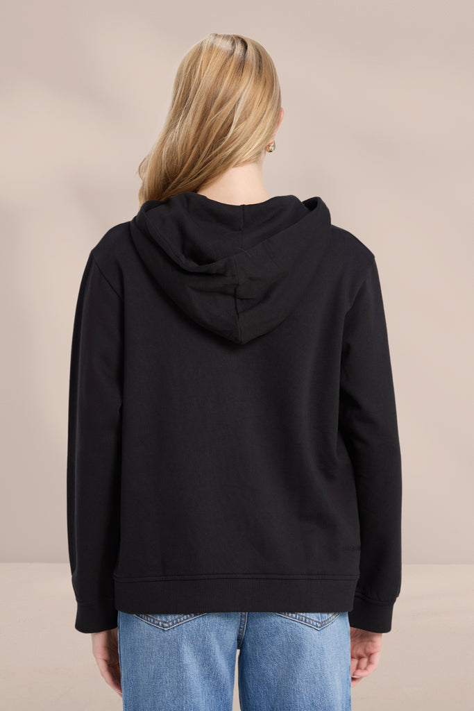 Stella and Gemma Leopard Cross Hoodie Black From BoxHill