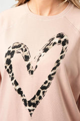 Stella and Gemma Leopard Heart Everyday Sweater Blush From BoxHill