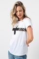 Stella and Gemma Leopard Stripe T-Shirt White From BoxHill