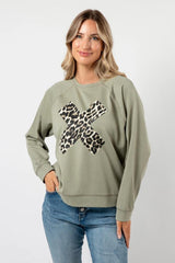 Stella and Gemma Leopard X Everyday Sweater Sage From BoxHill