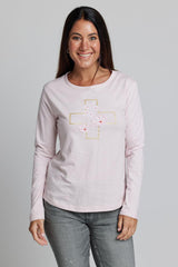 Stella and Gemma Long Sleeve Bloom T Shirt Lilac From BoxHill