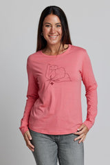 Stella and Gemma Long Sleeve Bloom T Shirt Rose From BoxHill