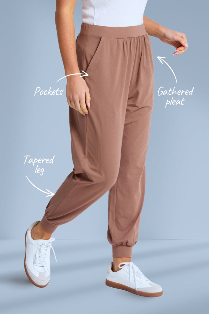 Stella and Gemma Lounge Pants Mocha From BoxHill