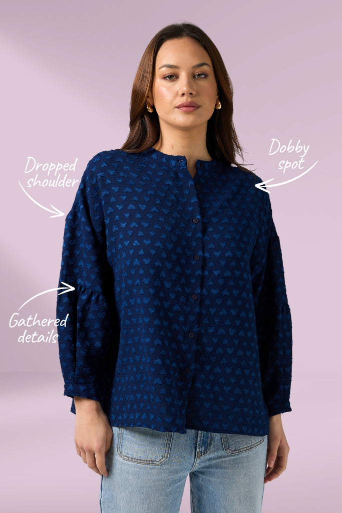 Stella and Gemma Love As Blouse Navy From BoxHill