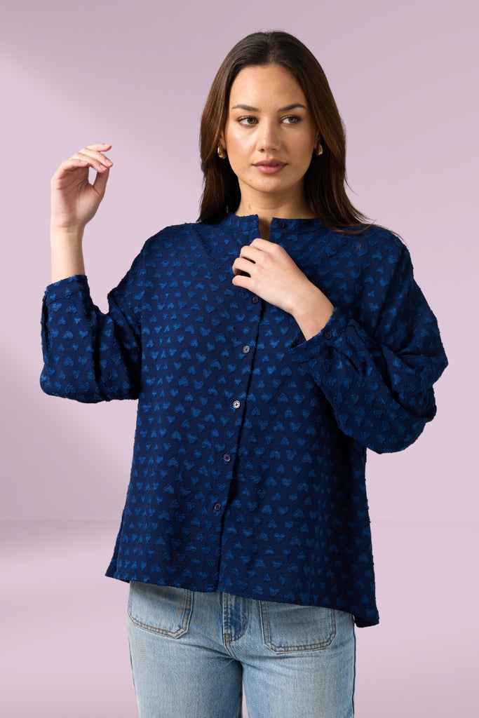 Stella and Gemma Love As Blouse Navy From BoxHill