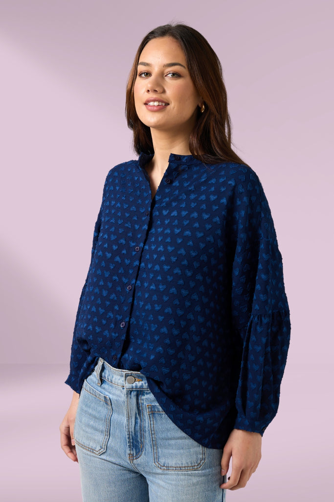Stella and Gemma Love As Blouse Navy From BoxHill