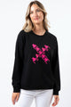Stella and Gemma Neon Houndstooth Classic Sweater Black From BoxHill