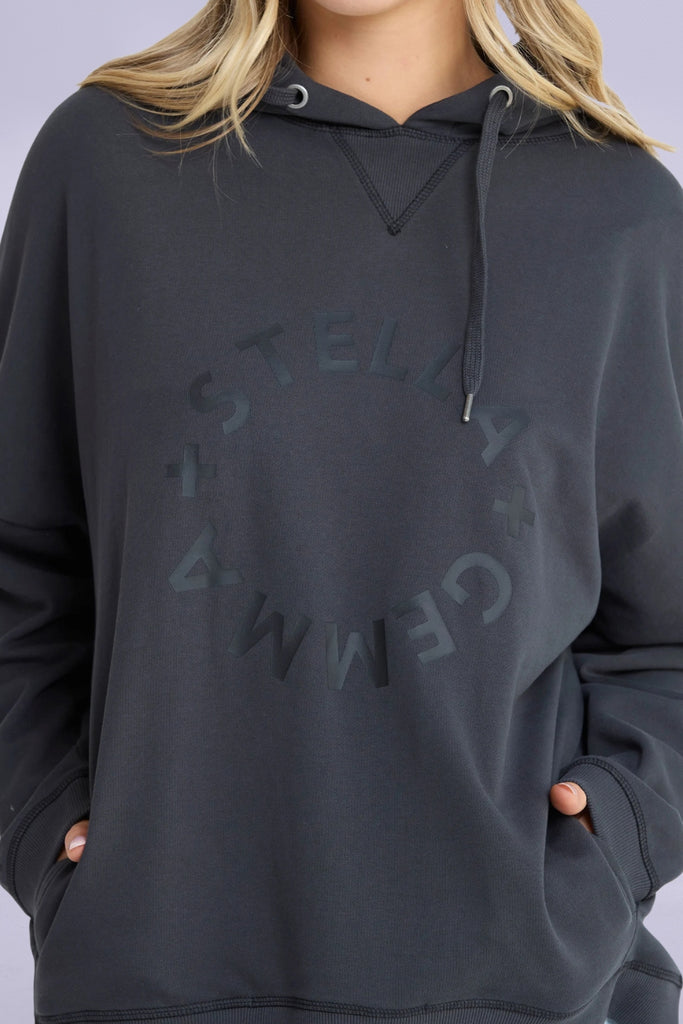 Stella and Gemma Newport Hoodie Aged Black From BoxHill