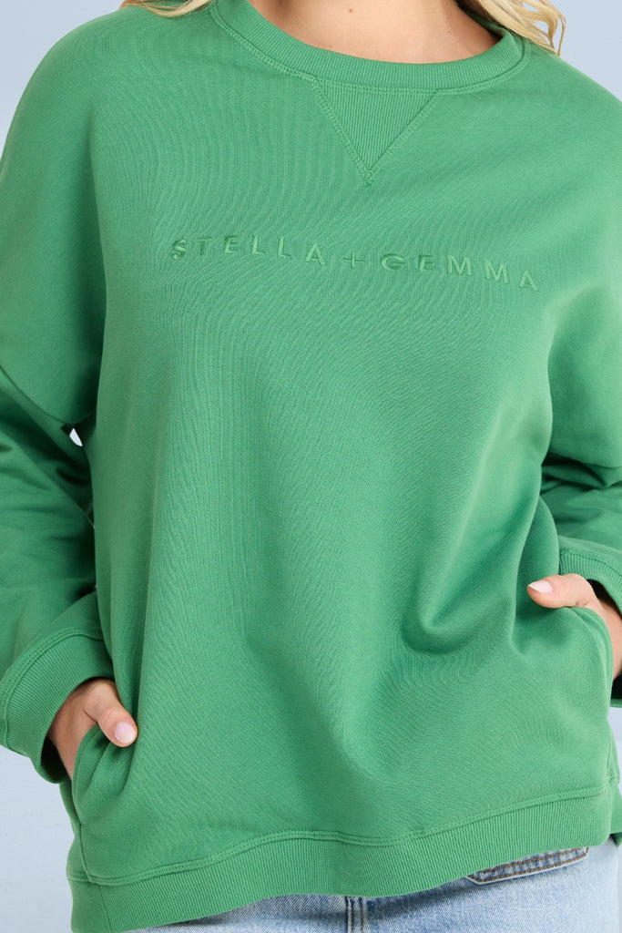 Stella and Gemma Newport Pocket Crew Basil From BoxHill