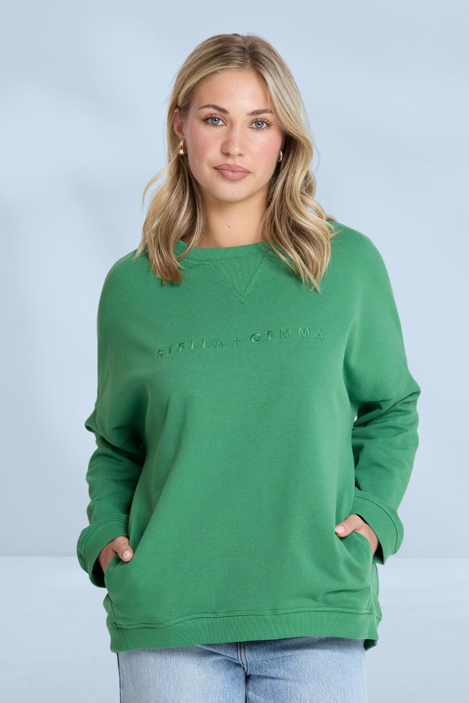 Stella and Gemma Newport Pocket Crew Basil From BoxHill