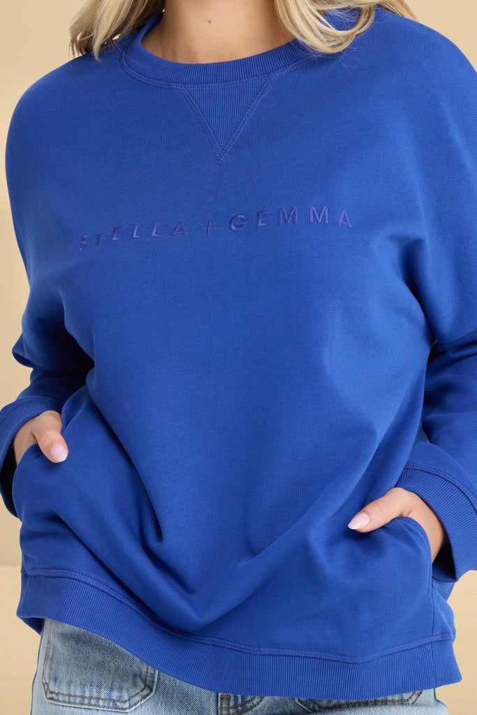 Stella and Gemma Newport Pocket Crew Cobalt Blue From BoxHill