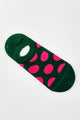 Stella and Gemma No Show Pink Spots Socks Emerald One Size Emerald From BoxHill
