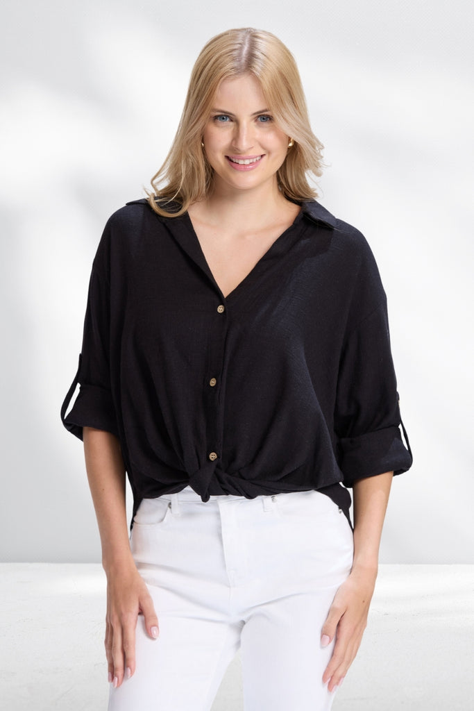 Stella and Gemma On Repeat Blouse Black From BoxHill