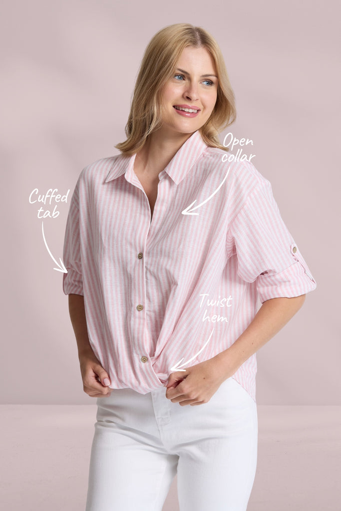 Stella and Gemma On Repeat Blouse Rose Stripe From BoxHill