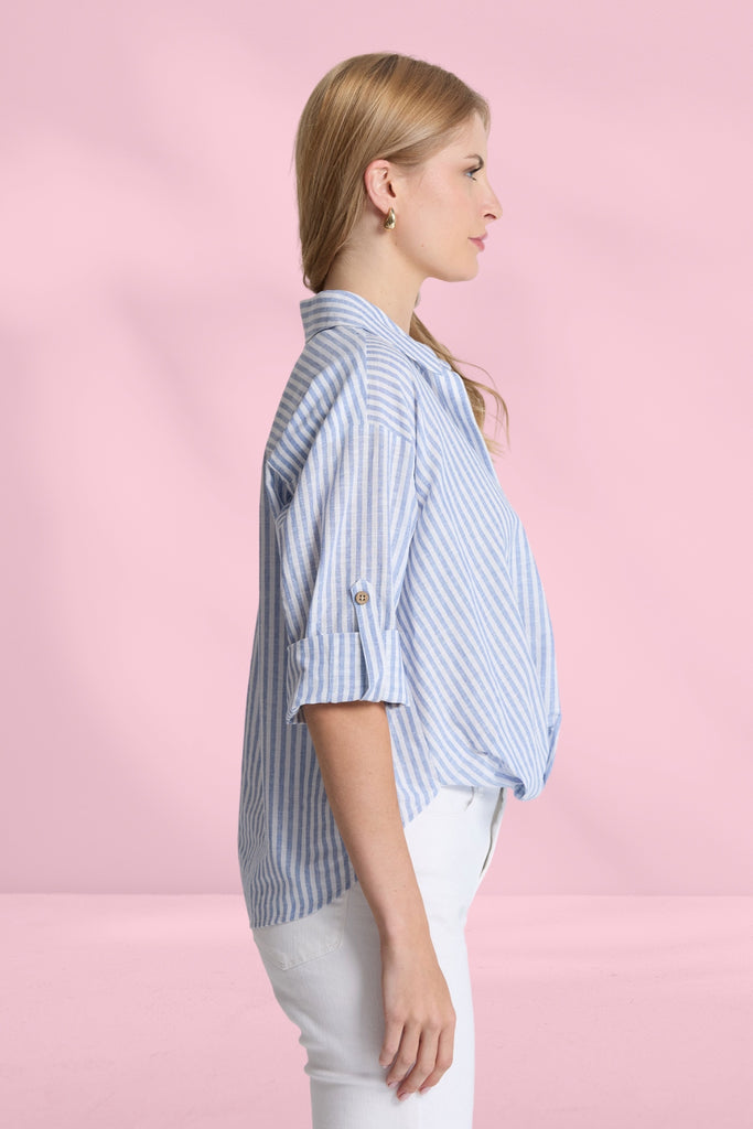 Stella and Gemma On Repeat Blouse Sea Stripe From BoxHill
