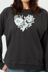 Stella and Gemma Paper Flowers Heart Everyday Sweater Black From BoxHill