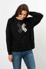 Stella and Gemma Pearl X Everyday Sweater Black From BoxHill
