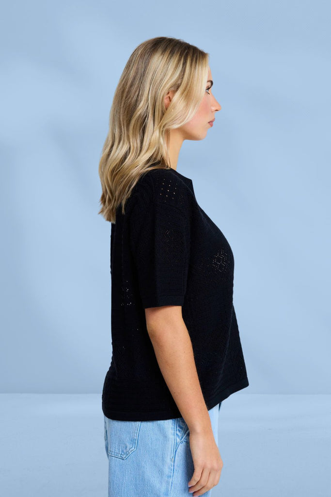 Stella and Gemma Polly Knit Black From BoxHill