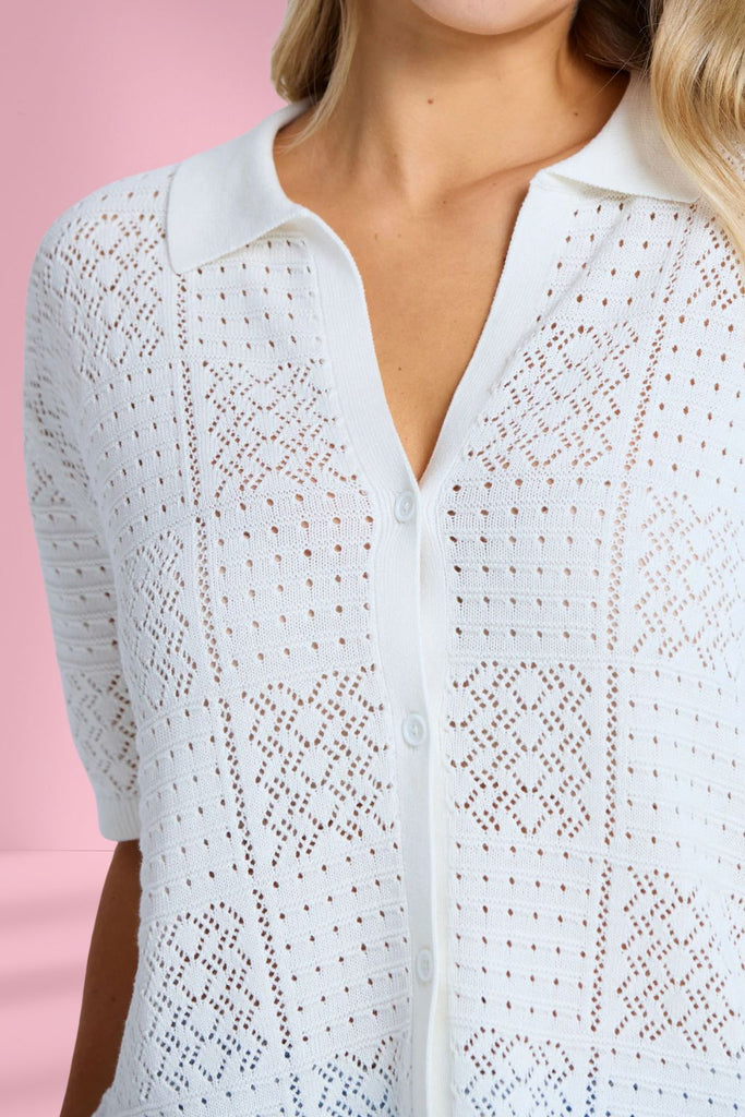 Stella and Gemma Polly Knit Milk From BoxHill