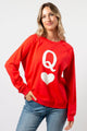 Stella and Gemma Queen Of Hearts Classic Sweater Flame From BoxHill