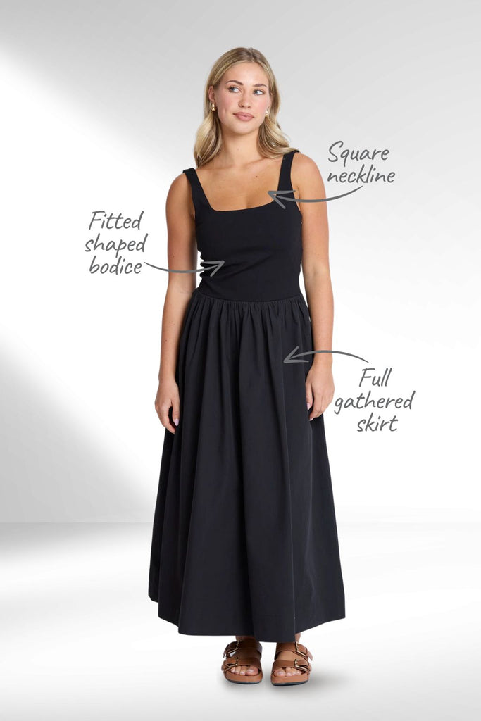 Stella and Gemma Rosalie Dress Black From BoxHill