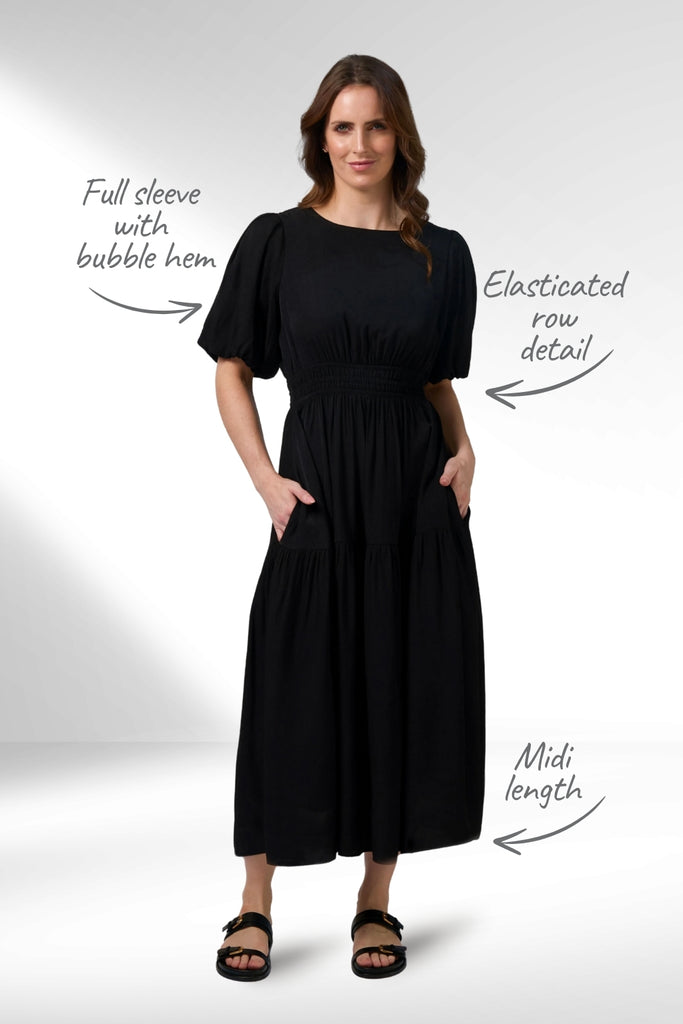 Stella and Gemma Sabrina Dress Black From BoxHill