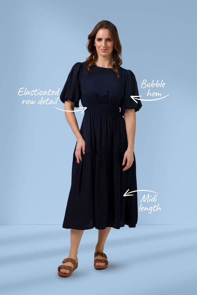 Stella and Gemma Sabrina Dress Navy From BoxHill