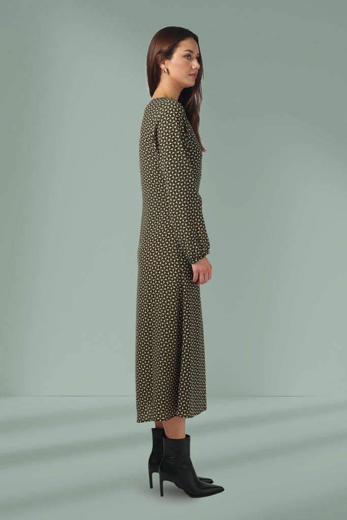 Stella and Gemma Sahra Dress Olive Mosaic From BoxHill