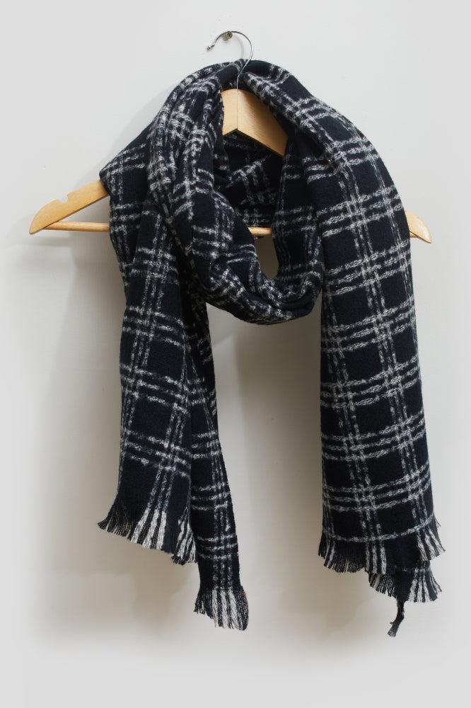 Stella and Gemma Scarf Navy Lurex Check One Size Navy From BoxHill